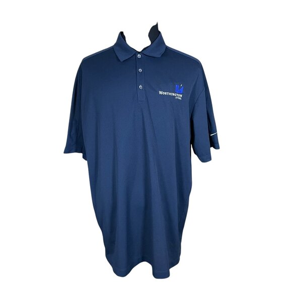 Nike Other - Nike Golf Men's Navy Blue Short Sleeve Polo Shirt 2XL Worthington Steel